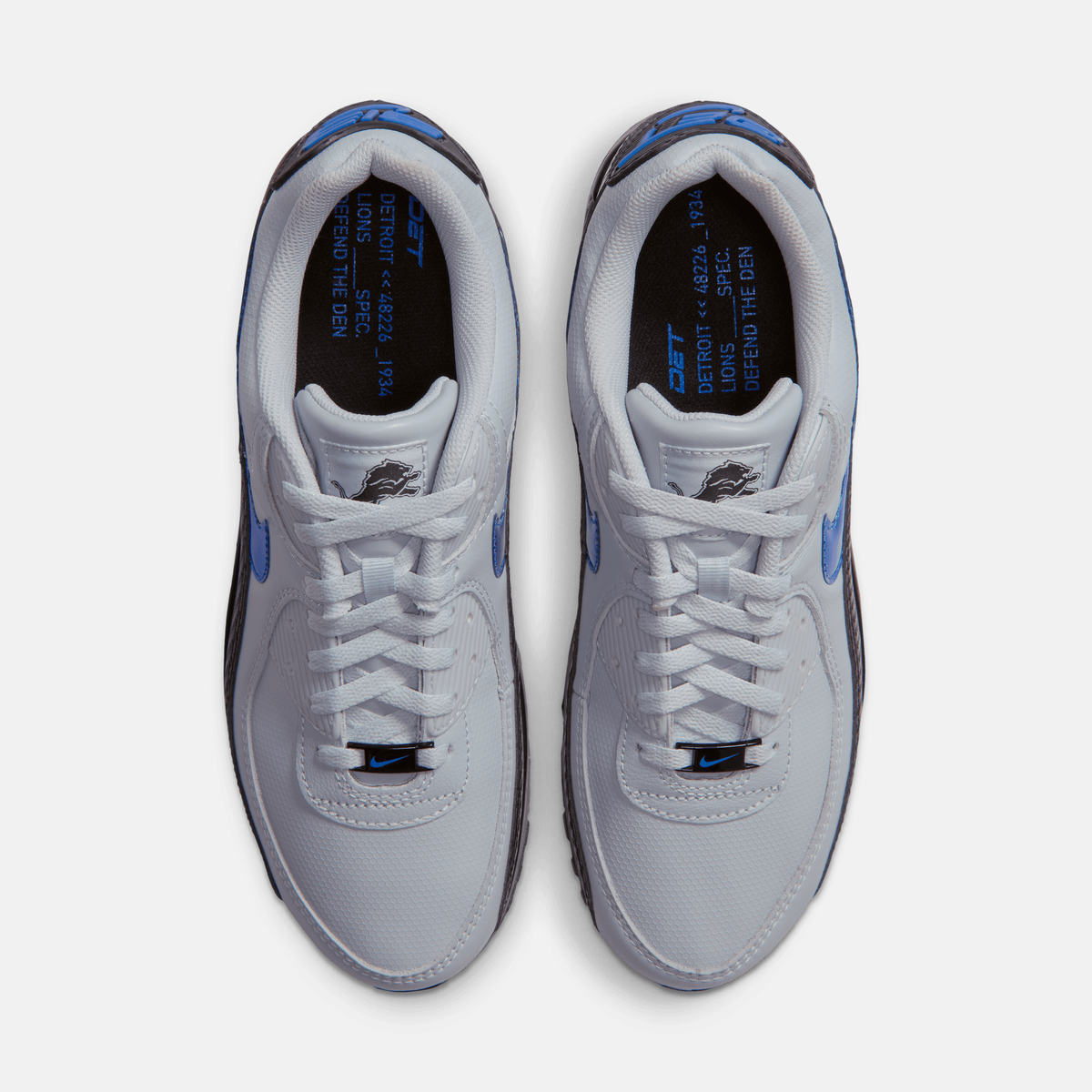 Nike Air Max 90 Detroit Lions - Prateado / Preto / Azul