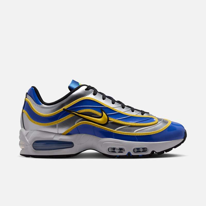 Nike Air Max Joga Bonito R9 Brazil - Prateado metálico / Amarelo-milho / Azul-royal / Preto