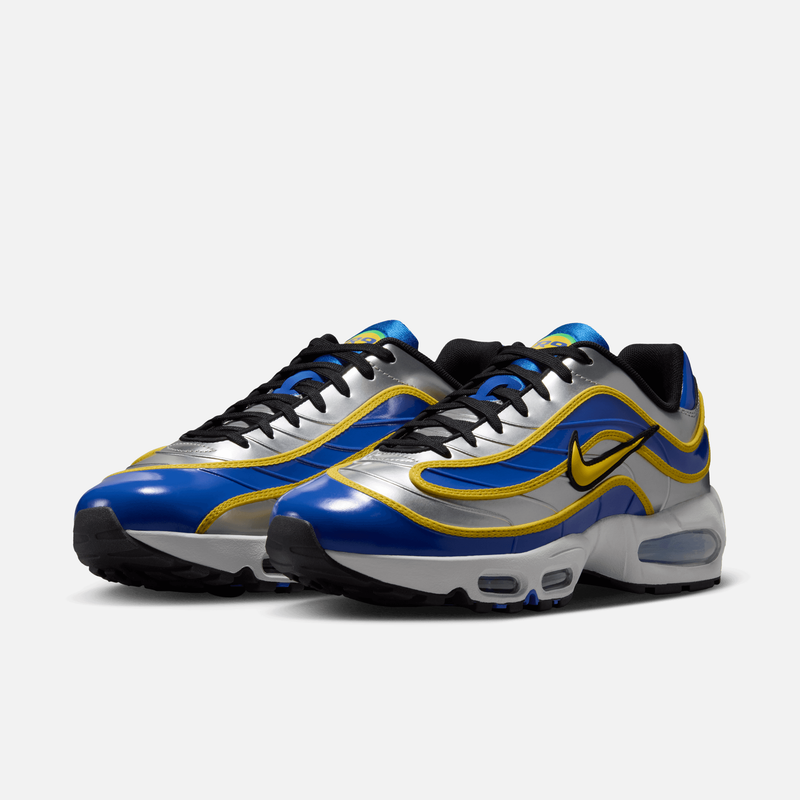 Nike Air Max Joga Bonito R9 Brazil - Prateado metálico / Amarelo-milho / Azul-royal / Preto