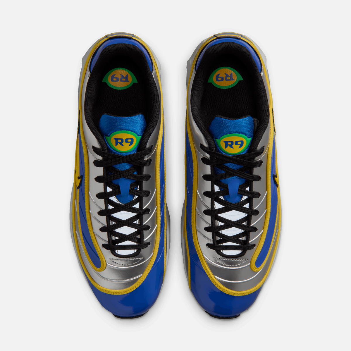 Nike Air Max Joga Bonito R9 Brazil - Prateado metálico / Amarelo-milho / Azul-royal / Preto