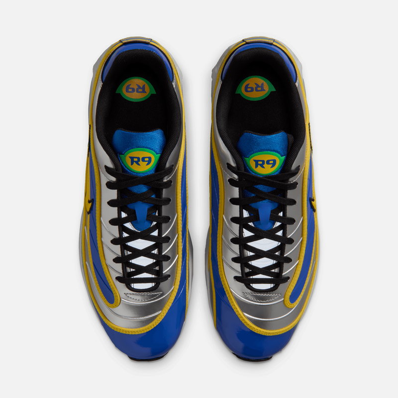 Nike Air Max Joga Bonito R9 Brazil - Prateado metálico / Amarelo-milho / Azul-royal / Preto