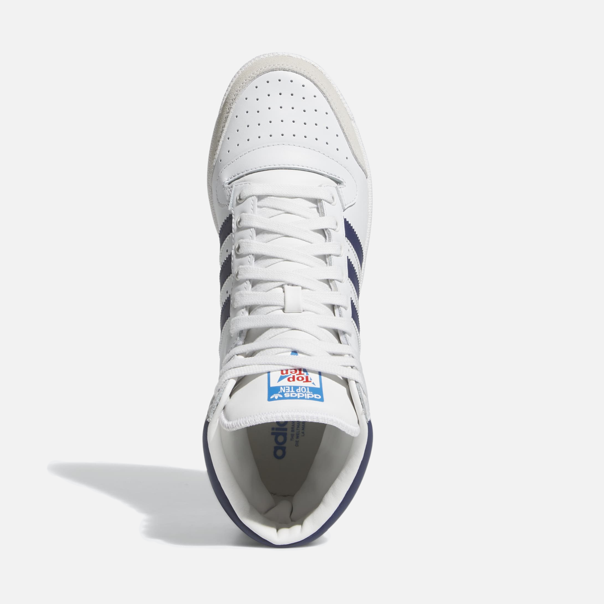 Adidas Top Ten Hi OG - Branco / Azul escuro / Vermelho / Azul-marinho