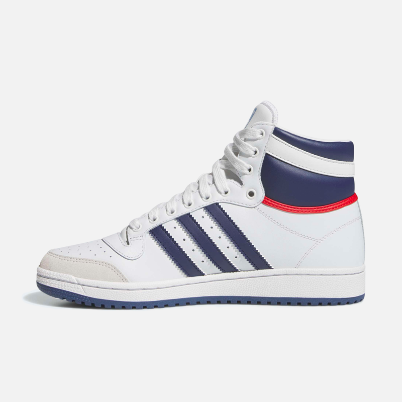 Adidas Top Ten Hi OG - Branco / Azul escuro / Vermelho / Azul-marinho