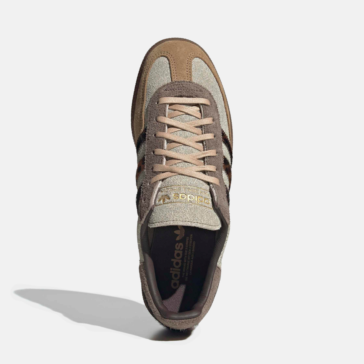 Adidas Handball Spezial Jeans e acabamento peluciado - Cáqui / Marrom / Marrom-café