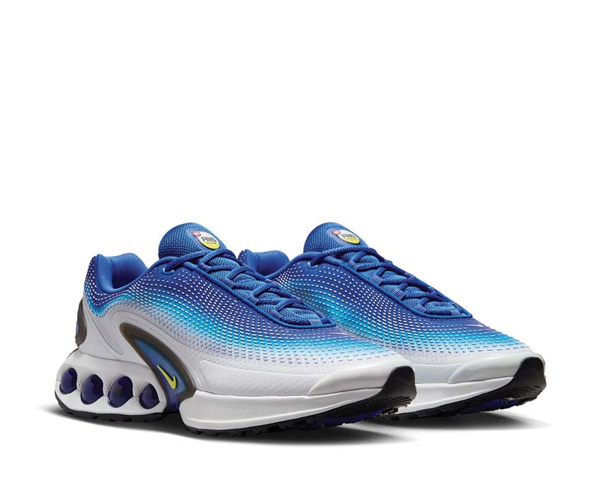 Tênis Nike Air Max DN SE em azul com amarelo e branco — imagem 3