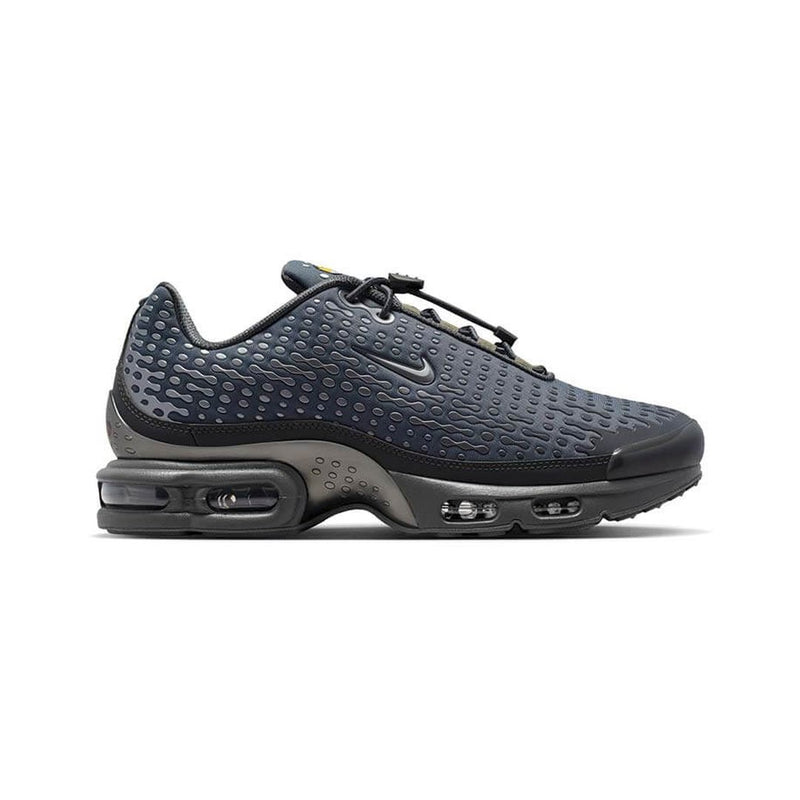 Tênis Nike Air Max Plus VII em cinza-fumê — vista lateral