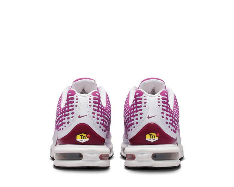 Tênis Nike Air Max Plus VII em vermelho-framboesa e branco — imagem 4