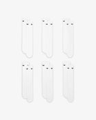 Kit 6 pares de meias Nike Everyday Cushioned - Branco e Preto
