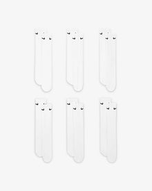 Kit 6 pares de meias Nike Everyday Cushioned - Branco e Preto