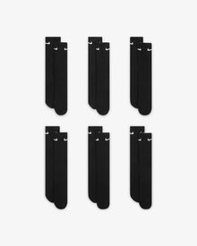 Kit 6 pares de meias Nike Everyday Cushioned - Preto e Branco