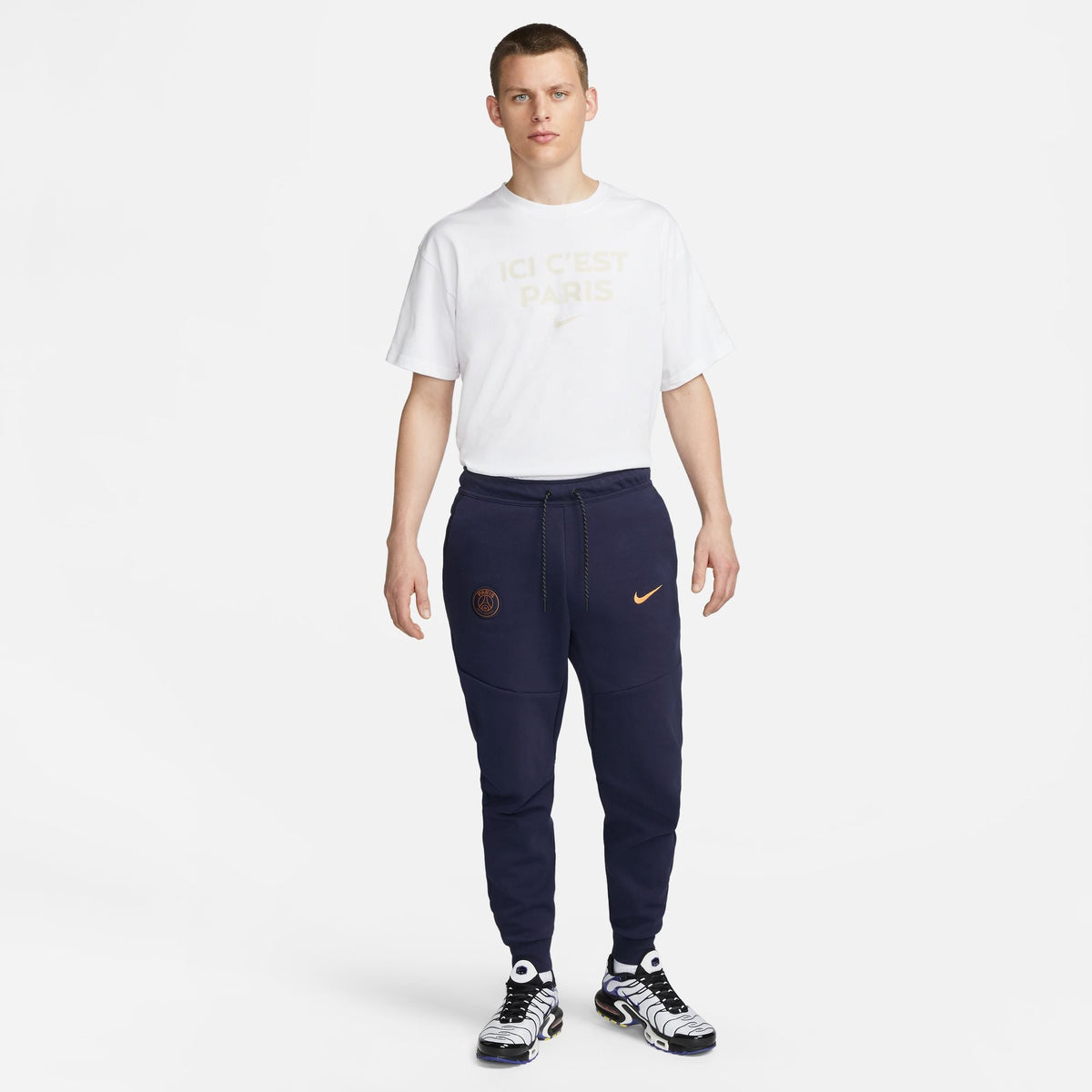Calça PSG Tech Fleece - Azul e Dourado