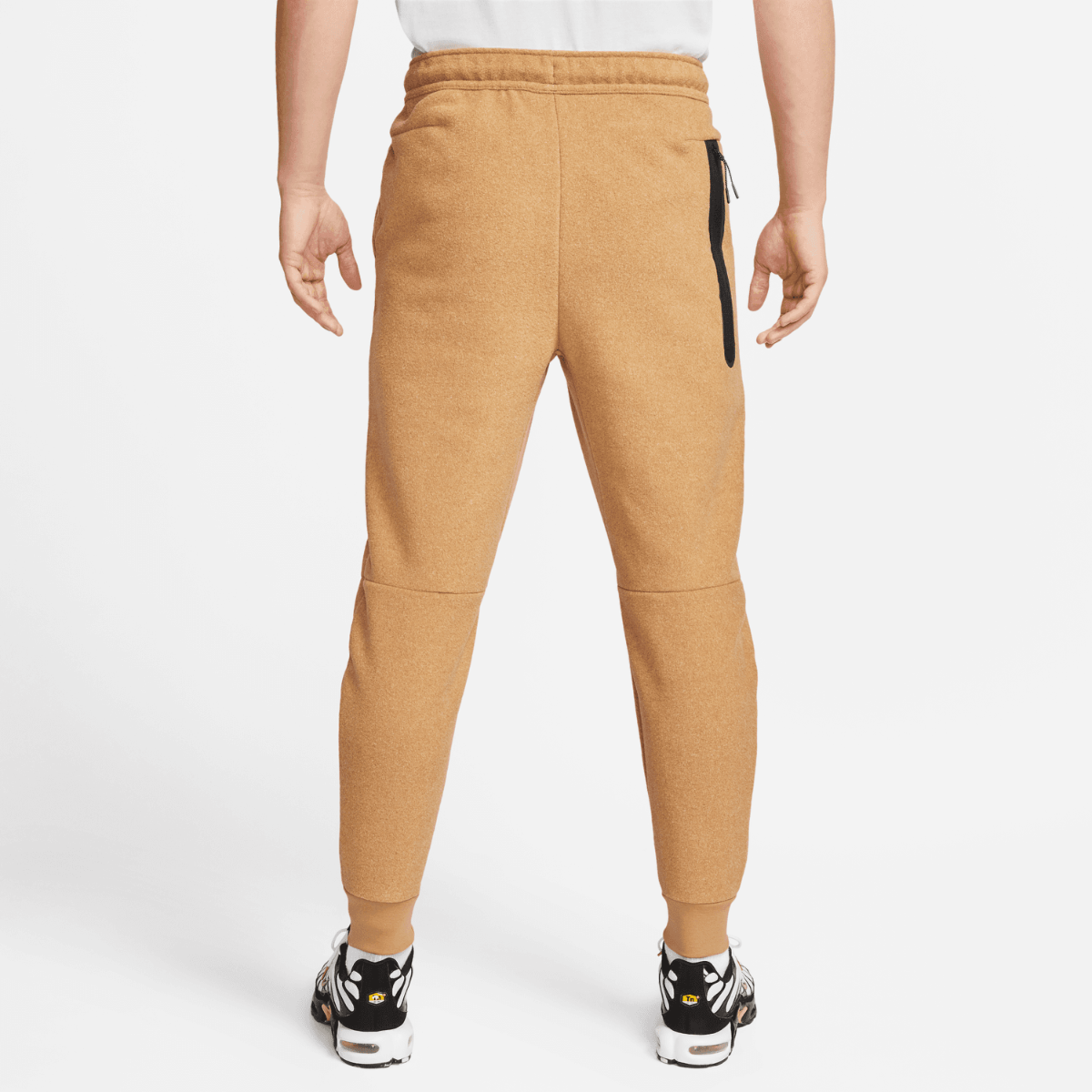Calça Sportswear Nike Tech Fleece - Bege e Preto