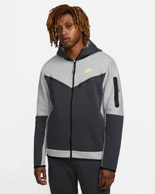 Jaqueta com capuz Nike Tech Fleece - Cinza e Verde