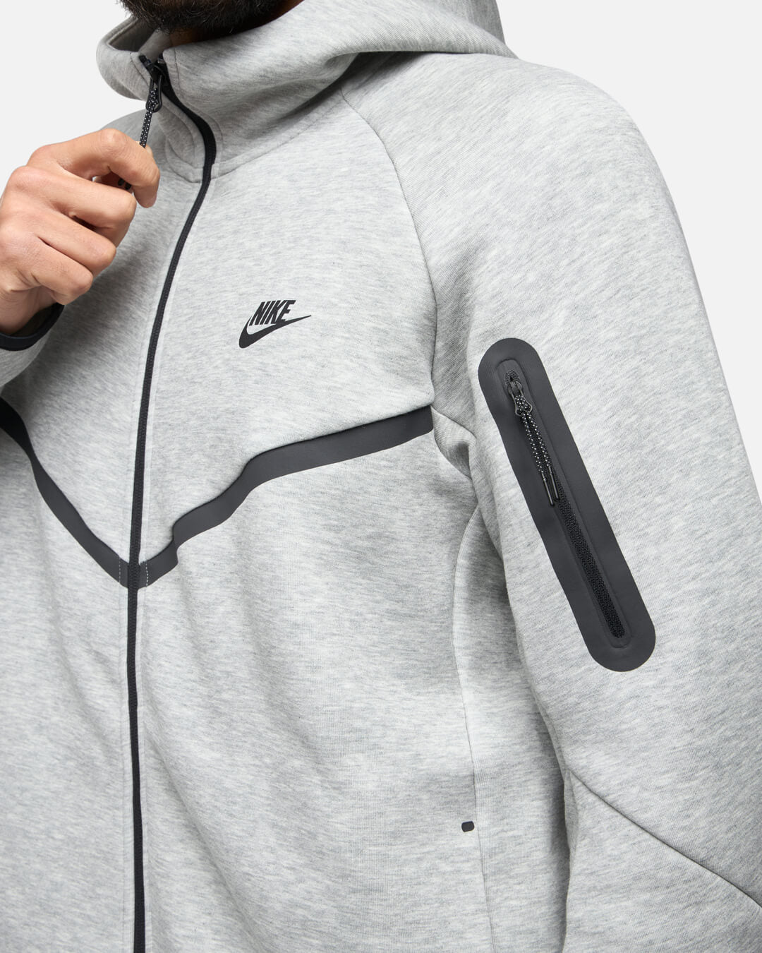 Jaqueta Nike Tech Fleece Windrunner - Cinza e Preto