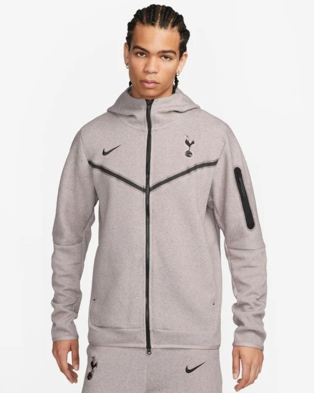 Jaqueta Tottenham Tech Fleece - Marrom-acinzentado